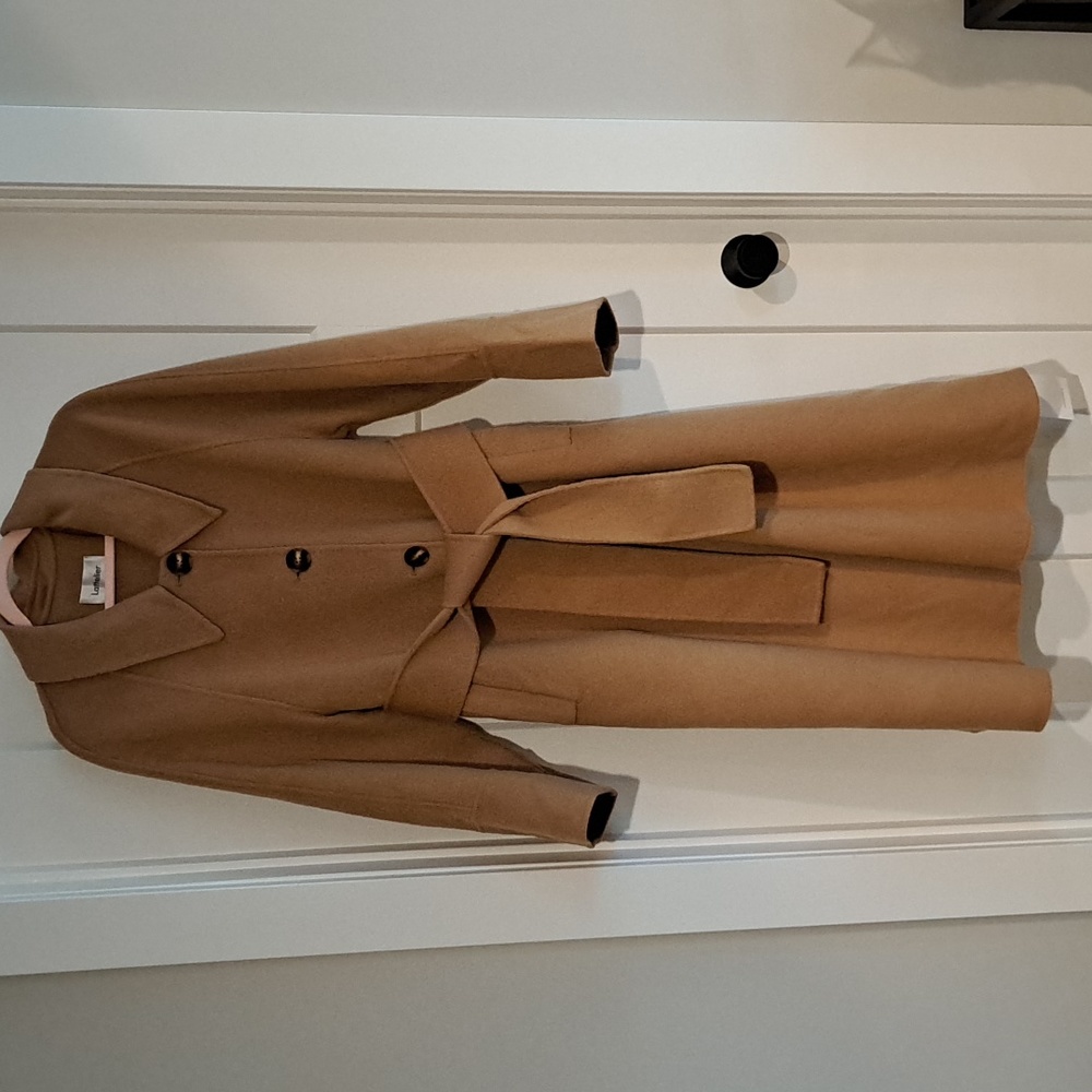 Buttoned 100% Wool Long Coat (Camel) - Lattelier - Picture 9 of 13